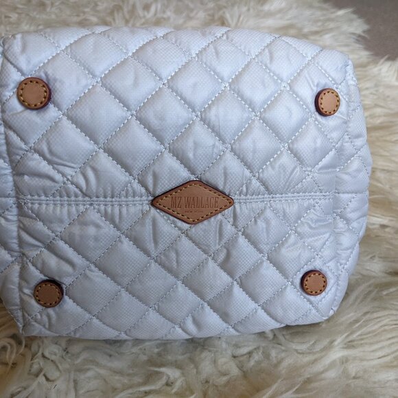 RARE Mz Wallace Dawn Quilted Rainbow Stripe Mini Tote Bag Deluxe Pride Edition - Picture 7 of 10